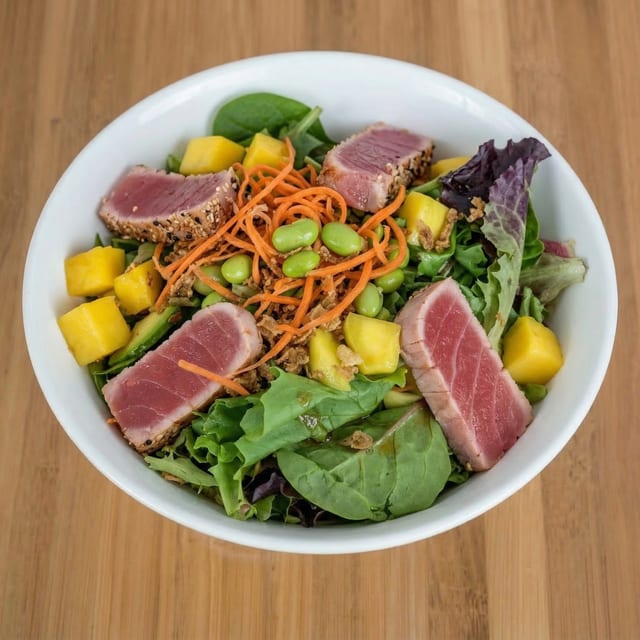 Seared Tuna Tataki Salad.